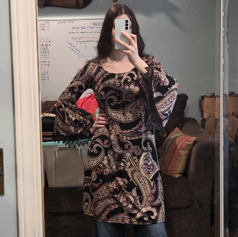 Paisley Patterned Dress